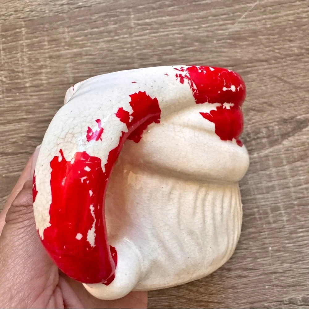 Christmas Santa Face Head Mug Cup Winking MCM Japan Vintage - Picture 8 of 8